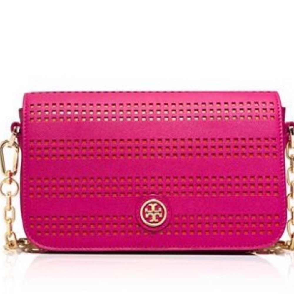 Tory Burch Pink / Orange Chain Link crossbody